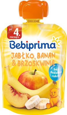 Bebiprima мусс фруктовый яблоко, банан и персик