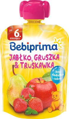 Bebiprima mousse de frutal de manzana, pera y fresa