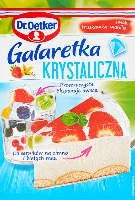 Dr. Oetker Jelly crystal candy strawberry-vanilla