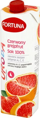 Fortuna Uroda  Sok 100 %	 Czerwony grejpfrut