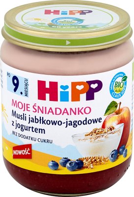 Hipp Мои Śniadanko яблочные и ягодные мюсли с йогуртом BIO