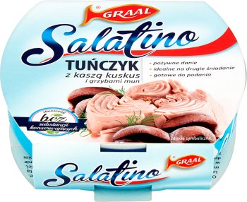 Graal Salatino Tuna with mushrooms mun and couscous