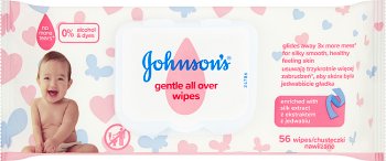 Johnson's Gentle cleansing wipes for multifunctional use