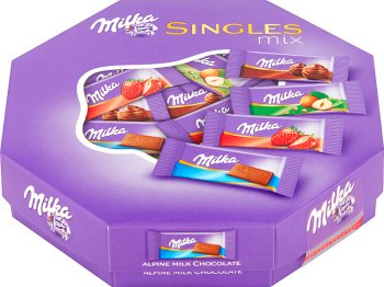 Milka Singles Mix a mixture of milk chocolates