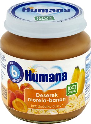 Humana 100% organic apricot-banana dessert