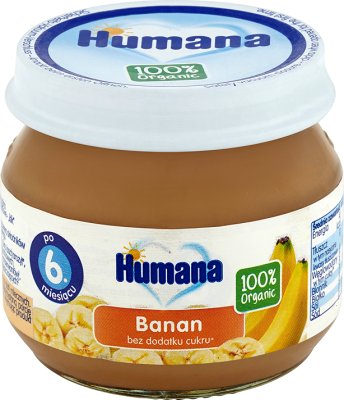Humana 100% organic banana dessert
