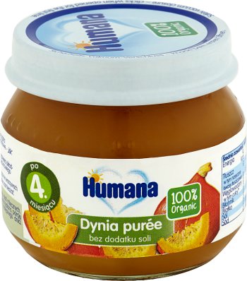 Humana 100% Organic  dynia puree