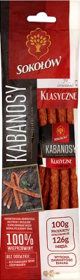 SOKOŁÓW Kabanosy KLASYCZNE120G 100% CERDO