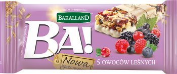 Bakalland Ба! Зерновой батончик 5 плодов леса