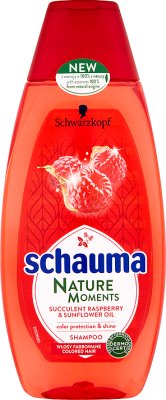 Moments Nature Schauma Shampoo schützt Farbe saftige Himbeeren und Sonnenblumenöl