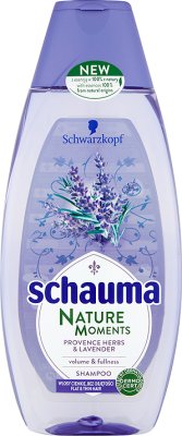 Schauma Nature Moments Shampoo increasing the volume of Provencal herbs and lavender