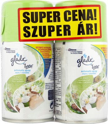 Glade Brise para almacenar ambientador automático 2x269 ml.Drzewo sándalo y el jazmín desde Bali