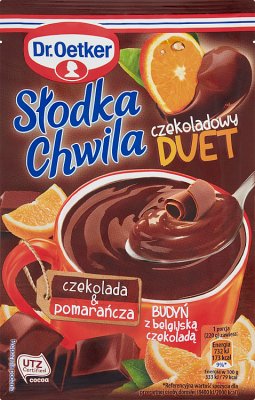 Dr.Oetker Słodka Chwila Budyń Czekoladowy Duet czekolada & pomarańcza