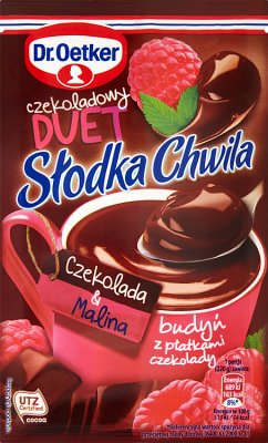 Dr.Oetker Słodka Chwila Budyń Czekoladowy Duet czekolada & malina