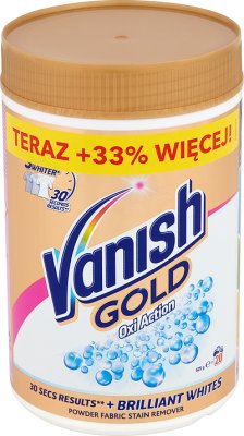 Золото Vanish Oxi Action пятновыводитель для белых тканей в порошке