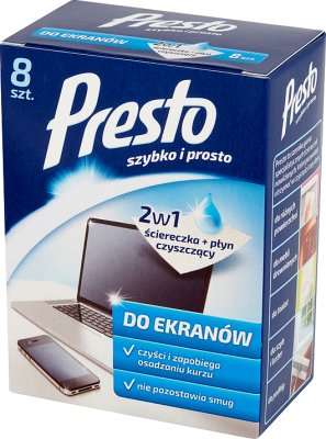 Presto Wet wipes for screens