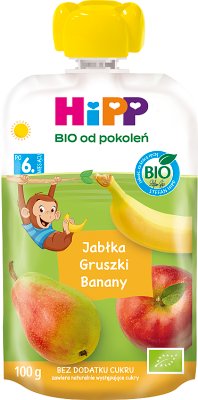 HiPP BIO od pokoleń, Jabłka-Gruszki-Banany 