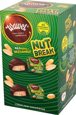 Wawel Nut Break Chocolates with a filling of salted peanuts