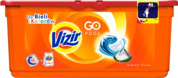 Vizir Capsules for washing to white and colors.Alpine Fresh