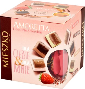 Mieszko For You & For Me Pralines with stuffing.Amoretta Desserts Selection