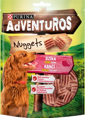 Purina Adventuros Nuggets with boar flavor. Dog food supplement