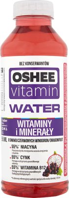 Oshee Vitamin Water trinken ohne Kohlensäure, aromatisiert Trauben und roten Drachen
