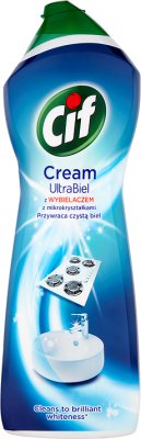 Cif Cream Mleczko do czyszczenia z wybielaczem z mikrokryształkami UltraBiel