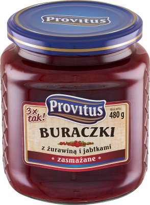 Provitus Buraczki zasmażane z żurawiną i jabłkami
