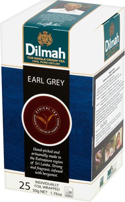 Dilmah té Earl Gray, negro