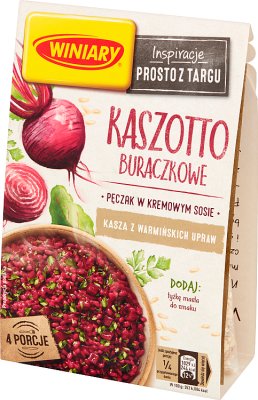 Winiary Kaszotto Ein lila Pęczak mit Sahnesauce