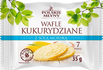 Polskie Młyny Wafle kukurydziane extra cienkie z solą morską