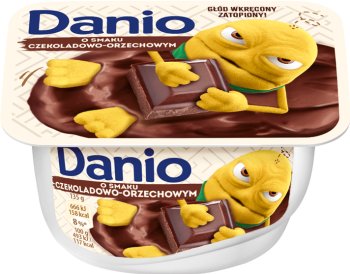 Danio chocolate-nutty homogenized cheese, Danone