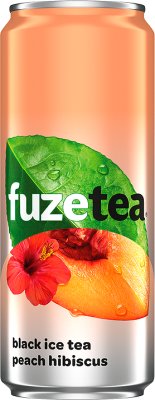 bebida con sabor FuzeTea con extracto de durazno de té negro y los hibiscos