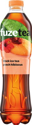 FuzeTea Peach flavored drink with black tea and hibiscus extract