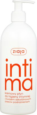 Ziaja A creamy intimate hygiene liquid with ascorbic acid against irritation