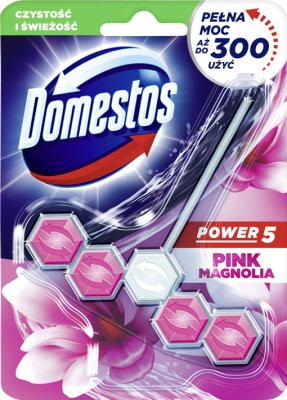 Domestos WC Power 5 pendant with Pink Magnolia cube
