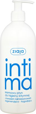 fluido Ziaja Crema para el ácido lactobiónico higiene íntima regenerar calmante