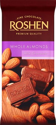 Roshen Milk chocolate with whole almonds