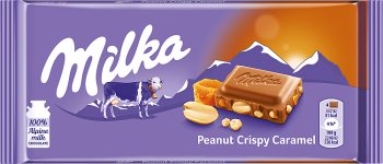 Milka Молочный шоколад Карамель Хрустящие арахисовое