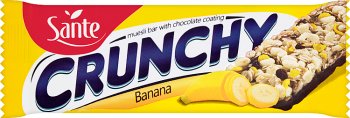 Sante Crunchy Una barra de plátano llena de chocolate