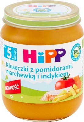 Hipp Kluseczki z pomidorami, marchewką i indykiem