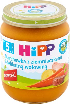 Hipp Marchewka z ziemniaczkami i delikatną wołowiną