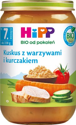HiPP Kuskus z warzywami i kurczakiem BIO