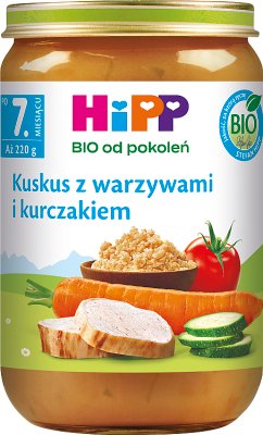 HiPP BIO od pokoleń, Kuskus z warzywami i kurczakiem 