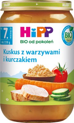 HiPP BIO od pokoleń, Kuskus z warzywami i kurczakiem