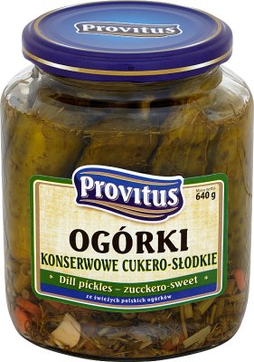 Provitus Ogórki konserwowe cukero słodkie