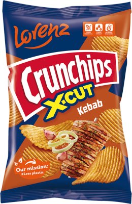 Crunchips X-Cut Chipsy  o smaku kebab z cebulką