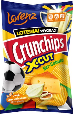 Crunchips X-Cut Chips со вкусом сыра-лука