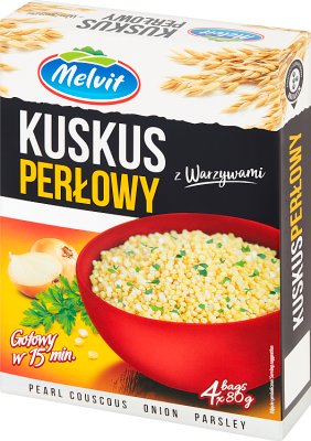 Melvit Kuskus perłowy z warzywami 4 x 80 g