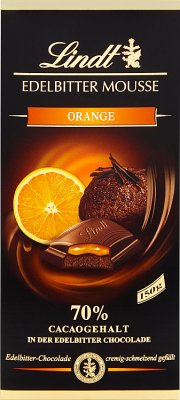 Lindt 70% Gorzka czekolada nadziewana musem i nadzieniem pomarańczowym